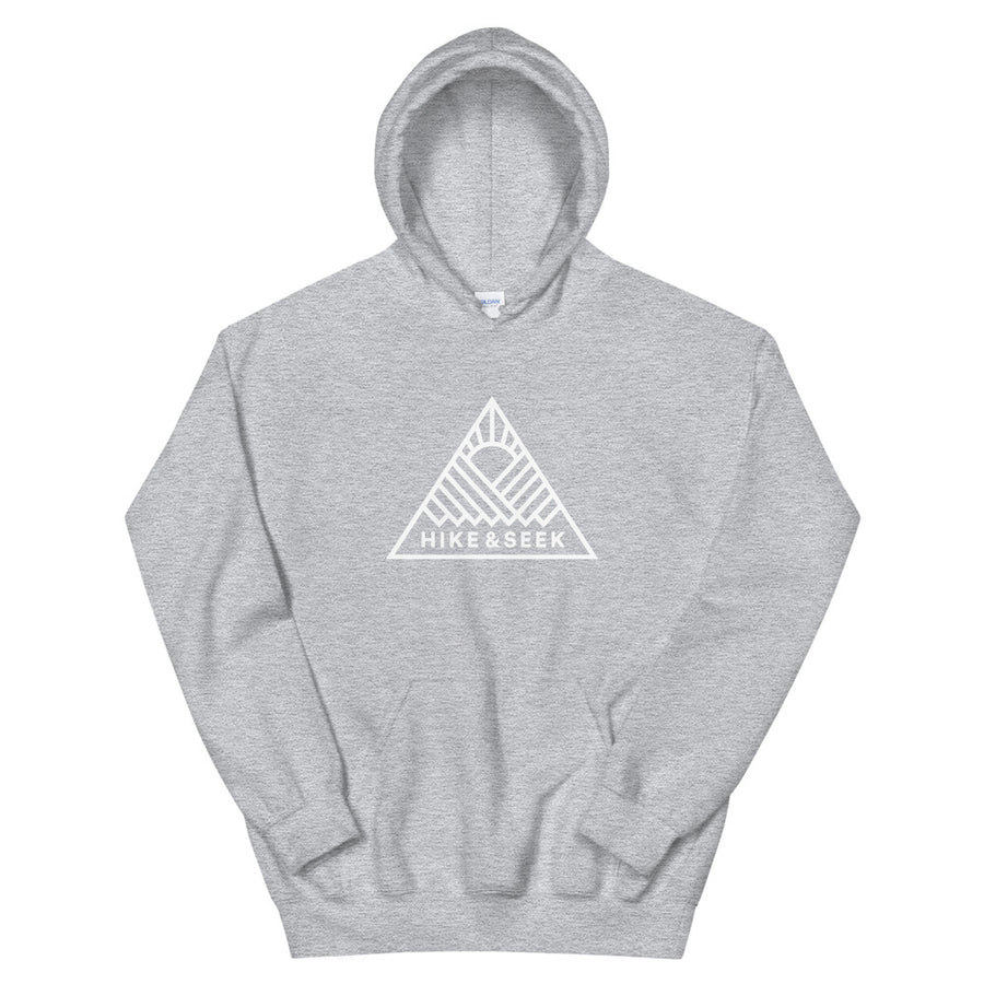 Hike & Seek hiking inspired original printed hoodie for men and women