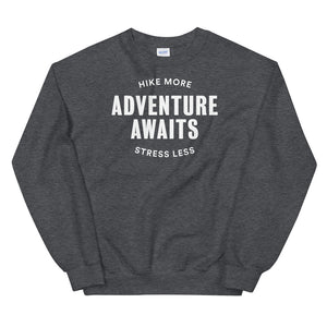 Hike & Seek adventure awaits printed hiking inspired sweater for men and women