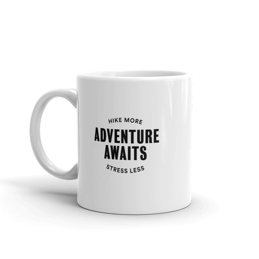 Hike & Seek adventure awaits hiking coffee mug