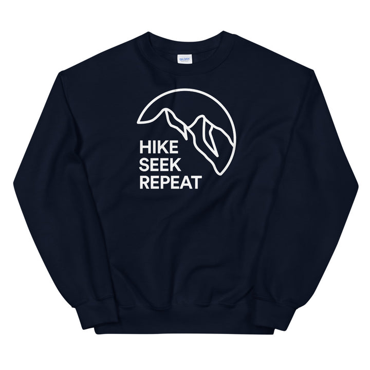 Hike & Seek hike seek repeat printed hiking inspired sweater for men and women