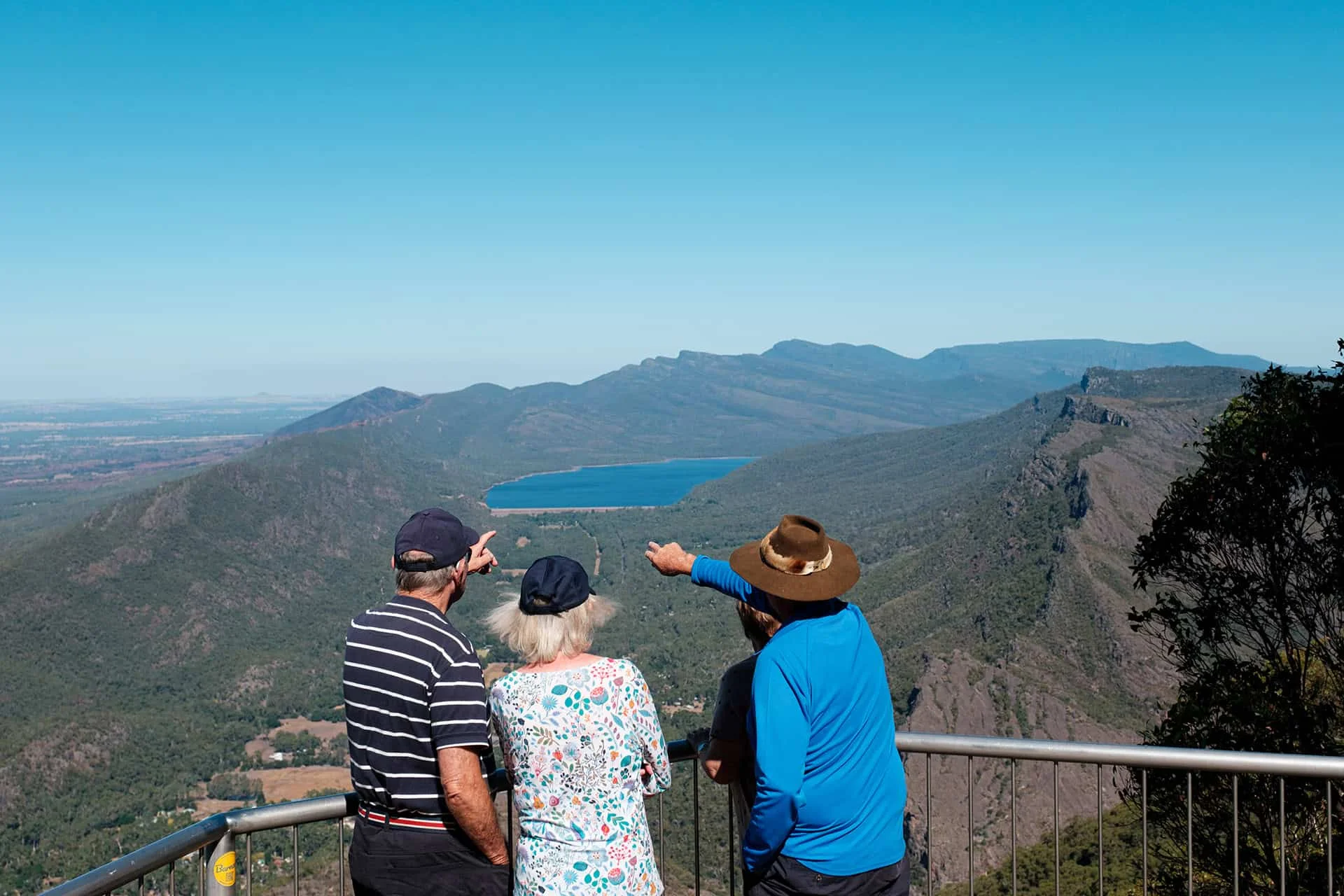 Panoramic view from Boroka Lookout in the Grampians